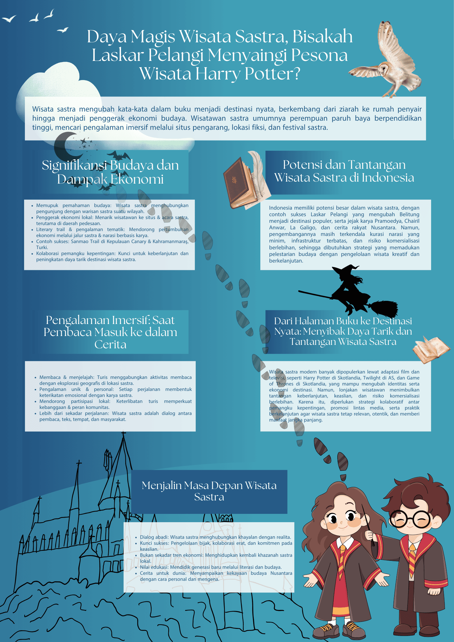 Daya Magis Wisata Sastra, Bisakah Laskar Pelangi Menyaingi Pesona Wisata Harry Potter?