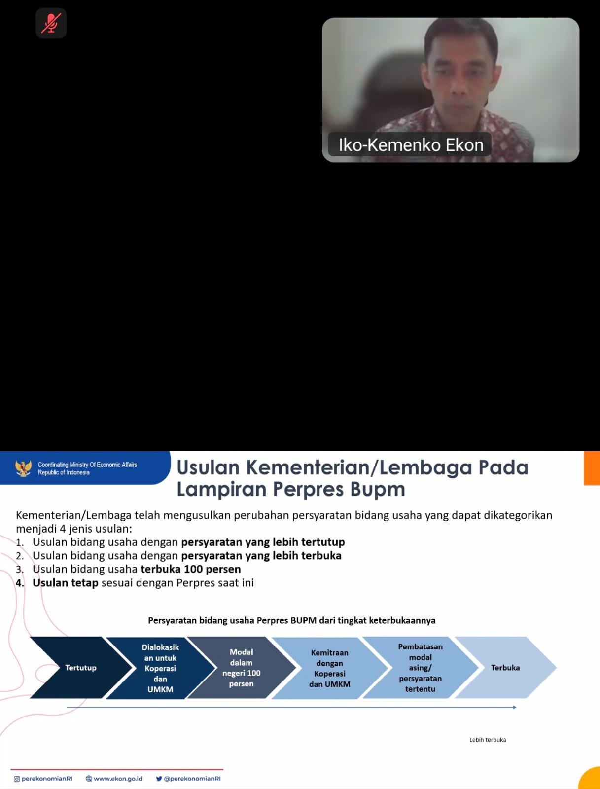 Laporan Rapat Pra PAK Revisi Perpres 49/2021 tentang Bidang Usaha Penanaman Modal